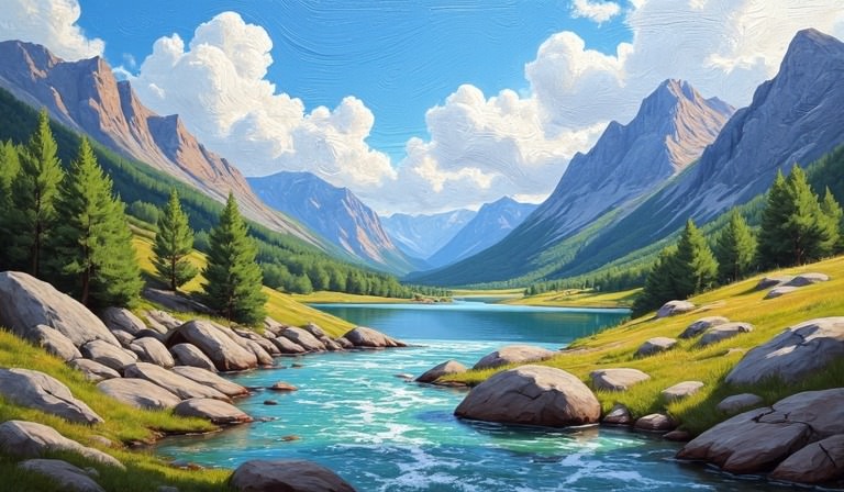 Image by Gallerix Использование мастихина в пейзажной живописи