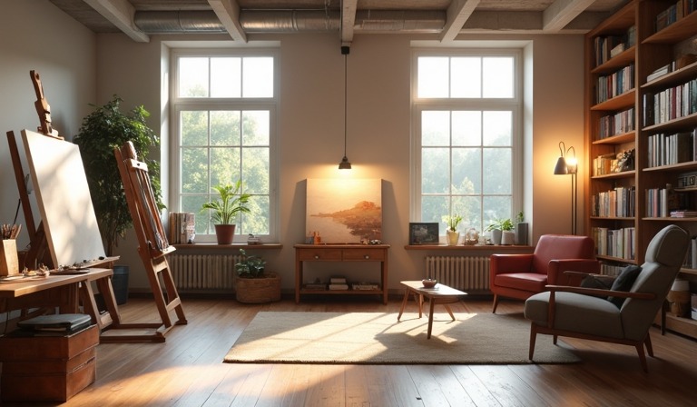 Image by Gallerix Безупречное освещение в мастерской художника